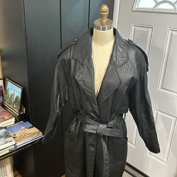 🌺🌺 NWT JESSICA ASH LEATHER COAT SIZE M - Picture 3 of 13